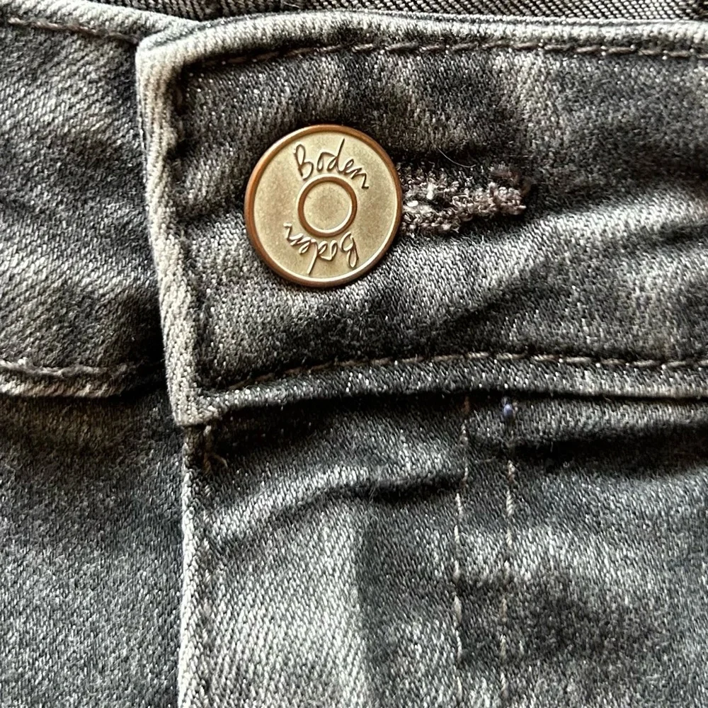 Boden Black Adjustable Waist Straight Leg Stretchy Jeans Button Zipper Sz 15Y L - Picture 3 of 10